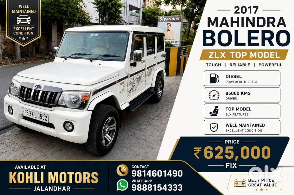 Mahindra Bolero Zlx, 2018, Diesel