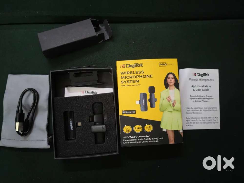 DigiTeK Wireless microphone with type c charger. Model no: DWM-006 PRO