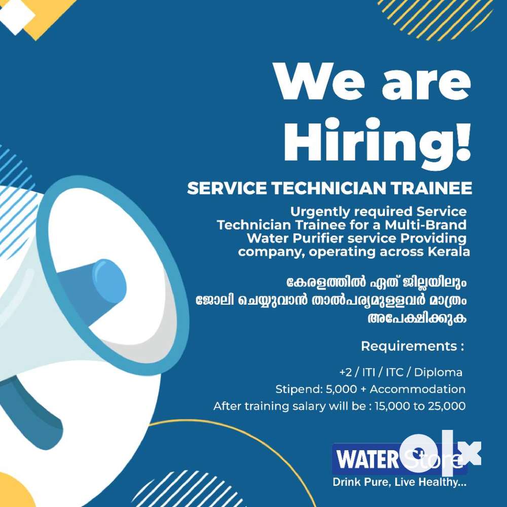 WANTED TECHNICIAN TRAINEE FOR A WATER PURIFIER COMPANY - Operator ...