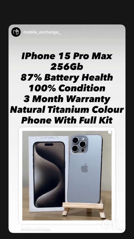 IPhone 15 Pro Max 256Gb 87% Battery Health - Mobile Phones in