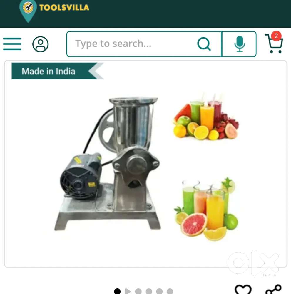 Aluminium juice machine 1hp motor electrical