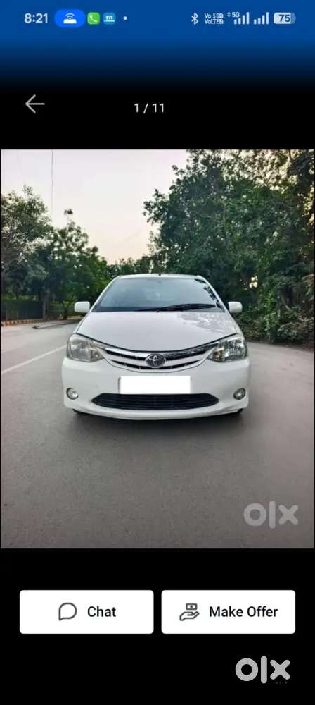 Toyota Etios 2011 Petrol 80000 Km Driven