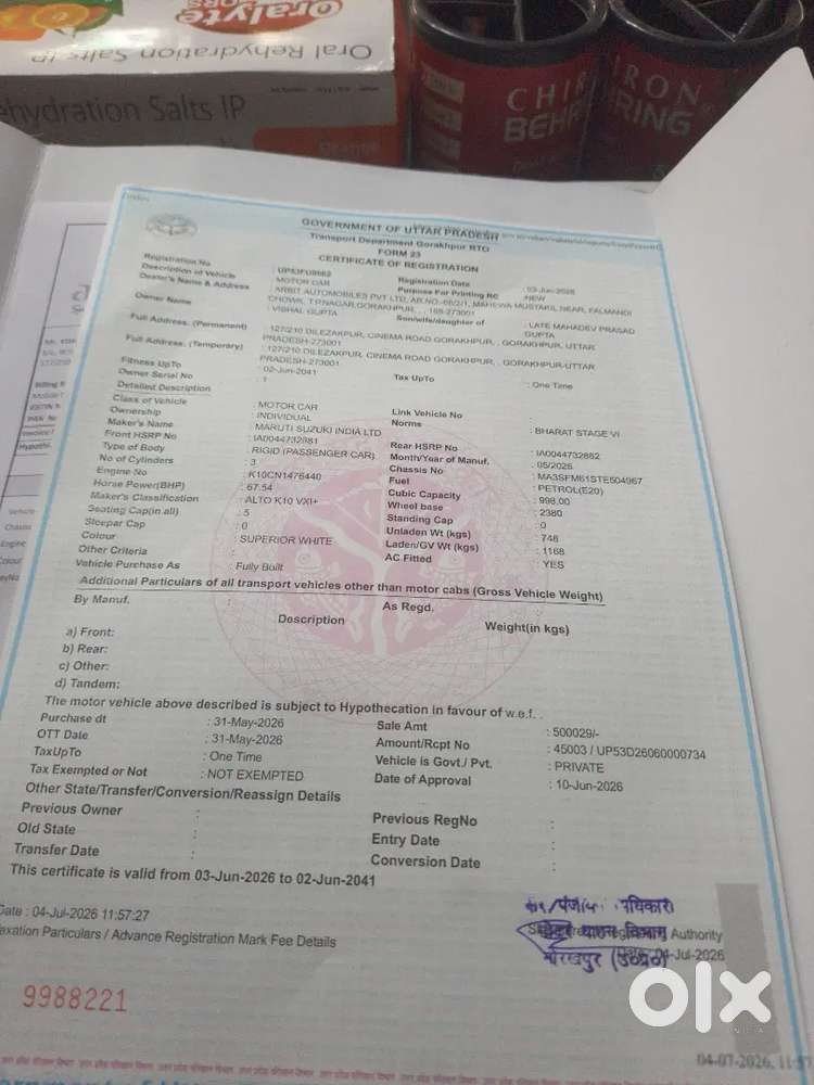 Maruti Suzuki Alto K10 Vxi Plus Petrol Top Model  2026