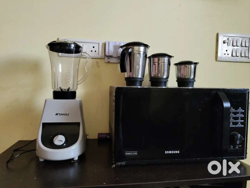 Samsung 23l Grill microwave and sunsui 4 set juicer mixer grinder