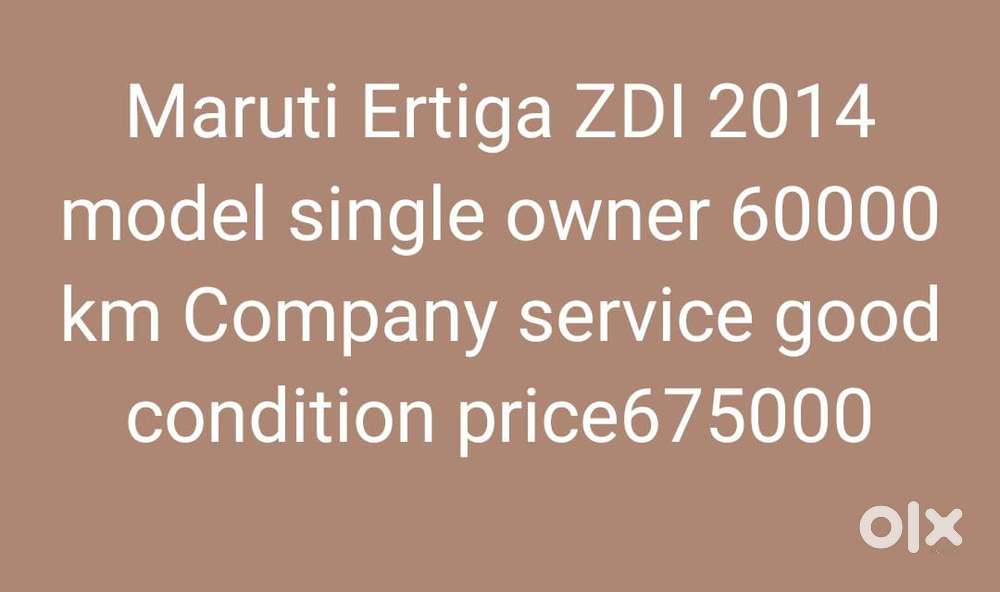 Maruti Suzuki Ertiga Zdi, 2014, Diesel