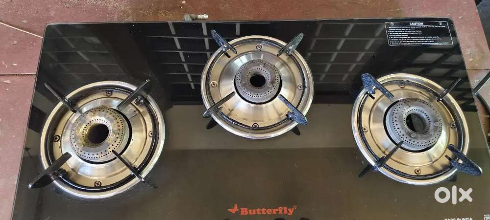 Butterfly 3 Burner Glass Top Gas Stove