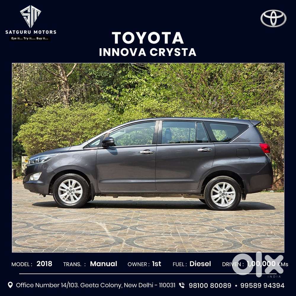 Toyota Innova Crysta 2.4 V 7 Str, 2018, Diesel