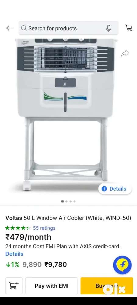 Voltas air cooler wind 2024 50