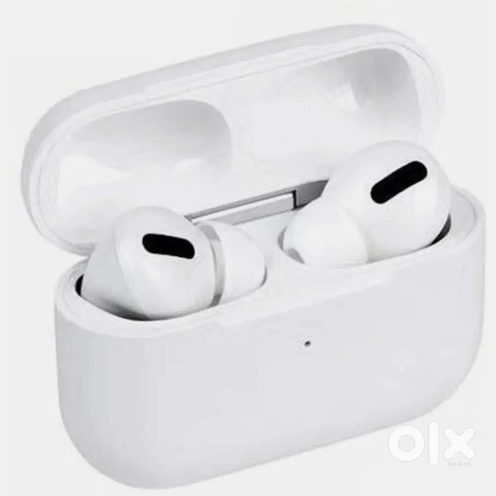 White color wireless earbuds