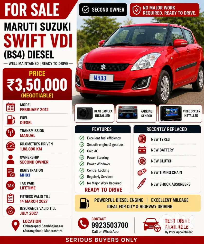 Maruti Suzuki Swift Vdi 2012 Diesel Manual