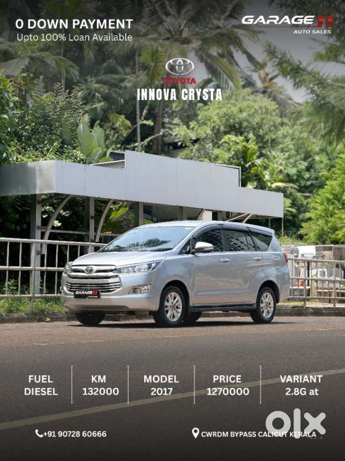 Toyota Innova Crysta 2.8 Gx At, 2017, Diesel