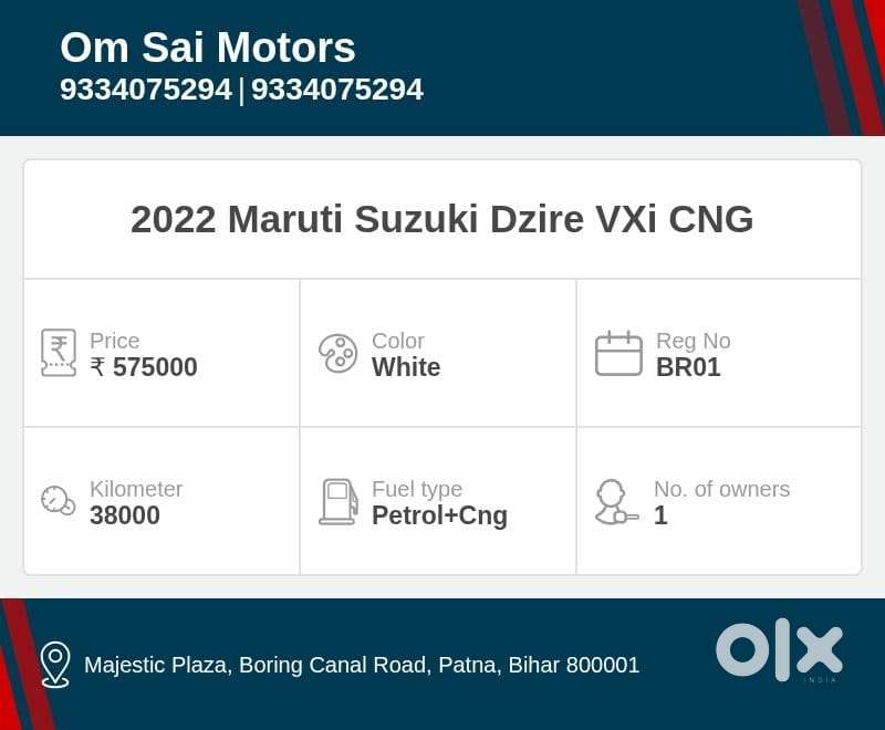 Maruti Suzuki Dzire 1.2 Vxi Cng, 2022, Cng & Hybrids