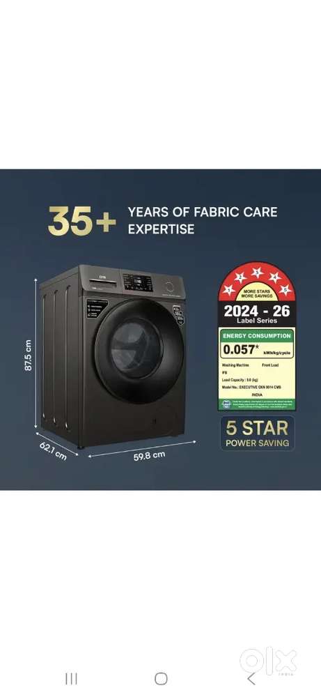 IFB 9kg Executive Plus - Never Used - 13 Oct Bill - 4 Year Warranty