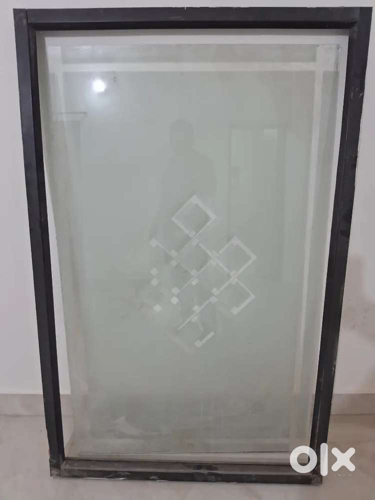 Window with glass and aluminium frame