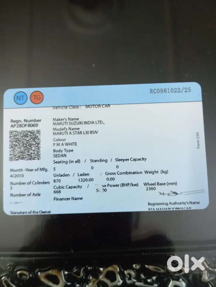 2010 Maruti Suzuki A-star Lxi Manual