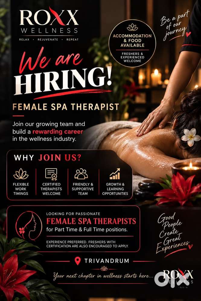 Hiring for female therapist in Trivandrum