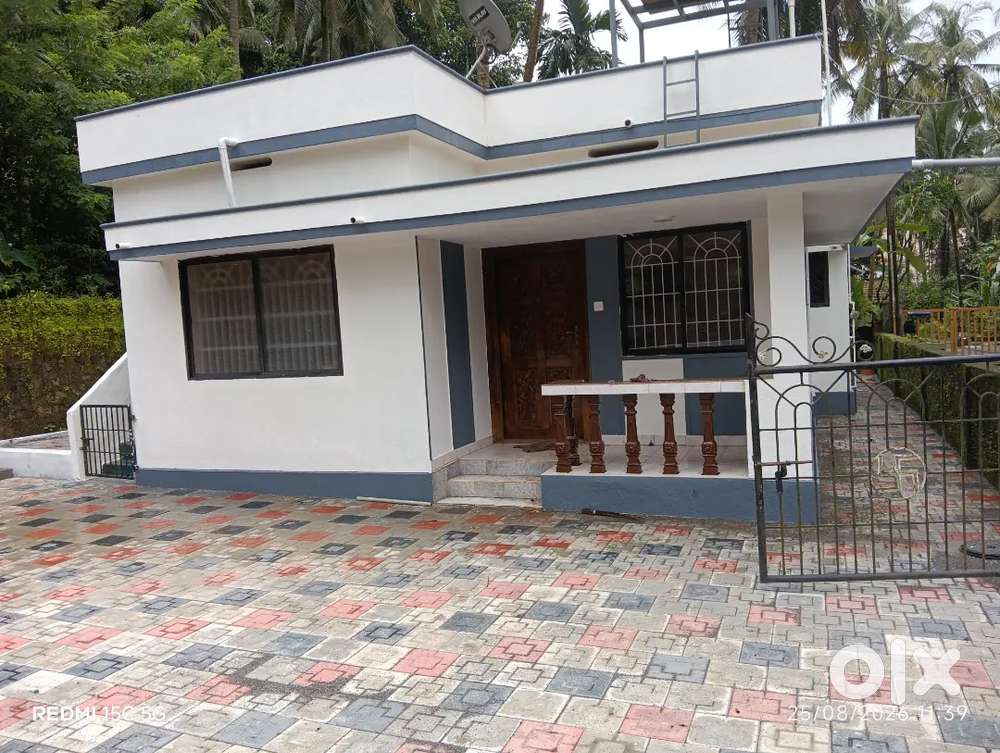 Kavoor 2 Bhk Indipendent House For Rent wirh well water Rs.15, 000/-