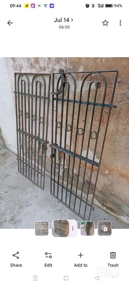 Iron grill gate two years old girl and heavy weight and good condition
