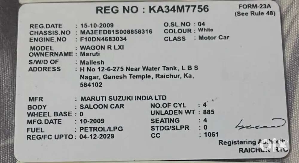 Maruti Suzuki Wagon R 2009