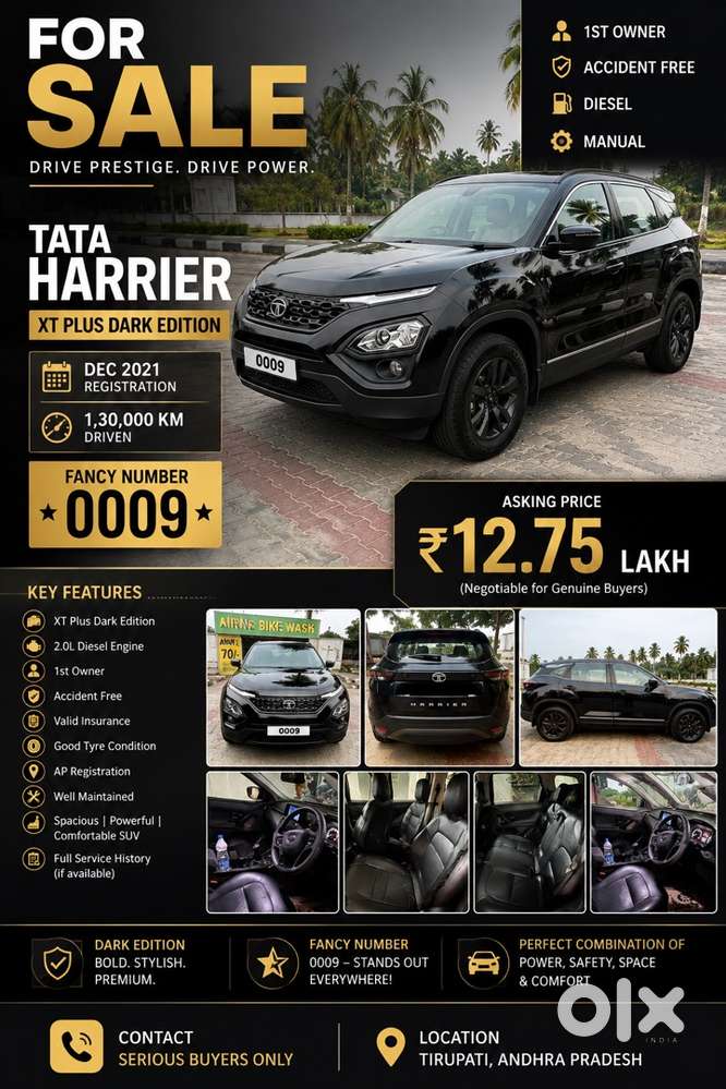 Tata Harrier Diesel 2021  0009 Fancy No