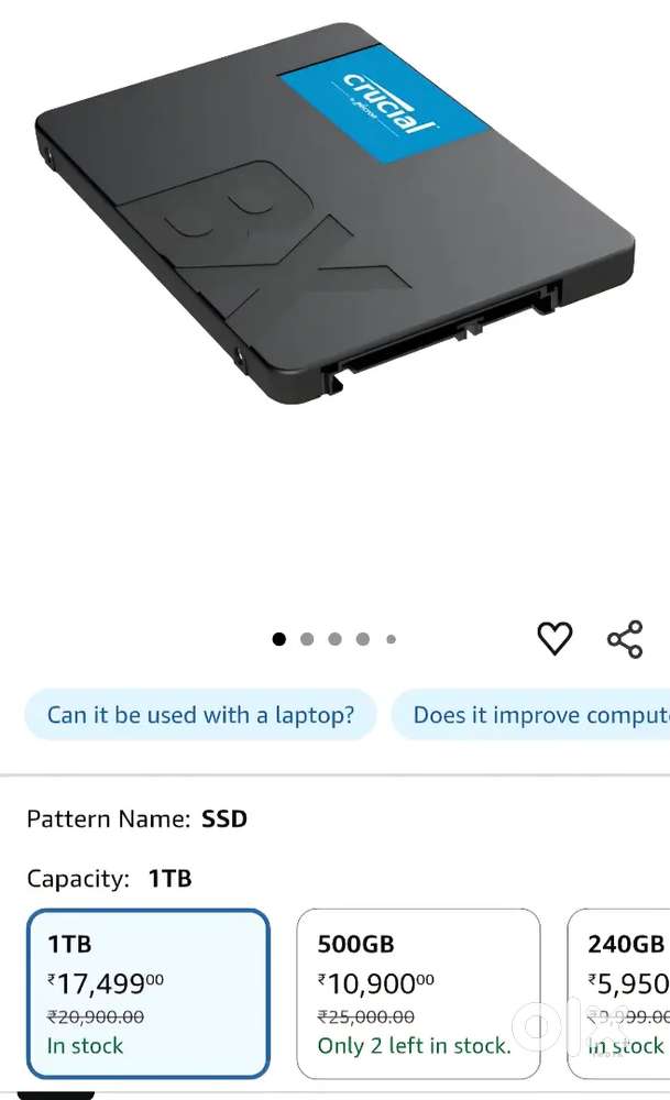 Crucial SSD Hard Disk SATA