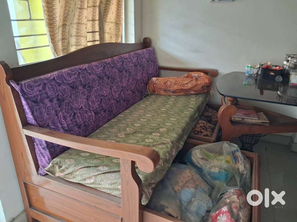 Teak Wood 3 seater Sofa