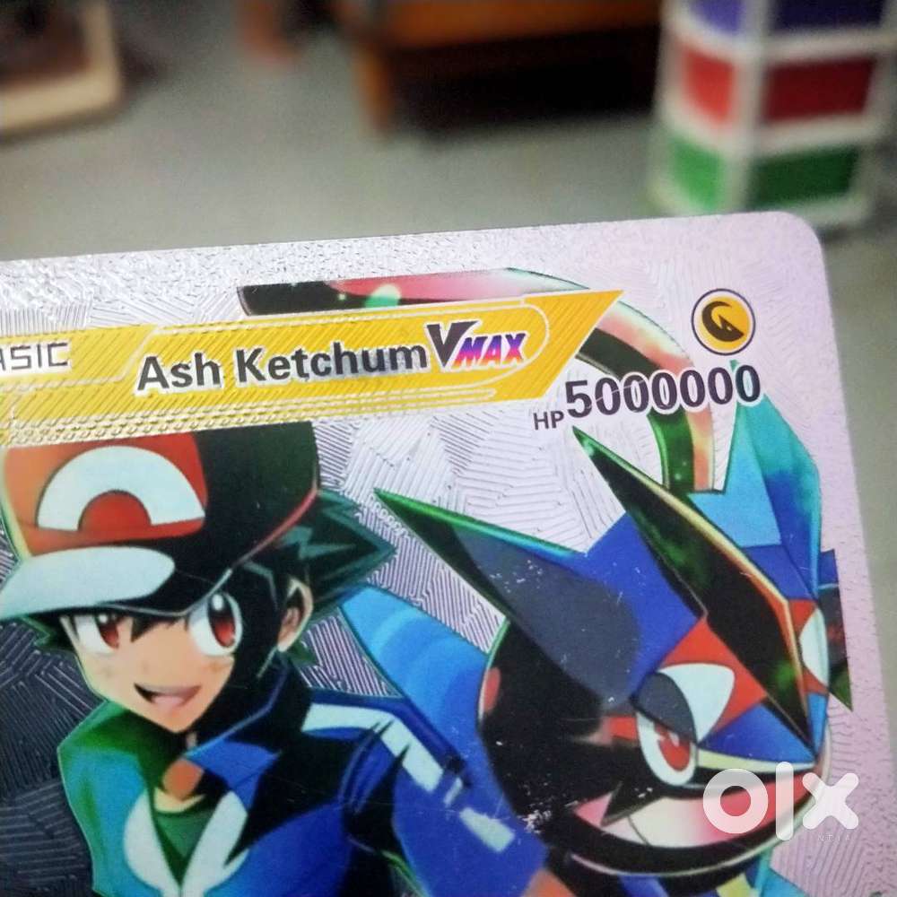 ash ketchum pokemon card vmax . 5000000hp . - Other Hobbies in undefined, Ash Pikachu VMAX Pokemon Card