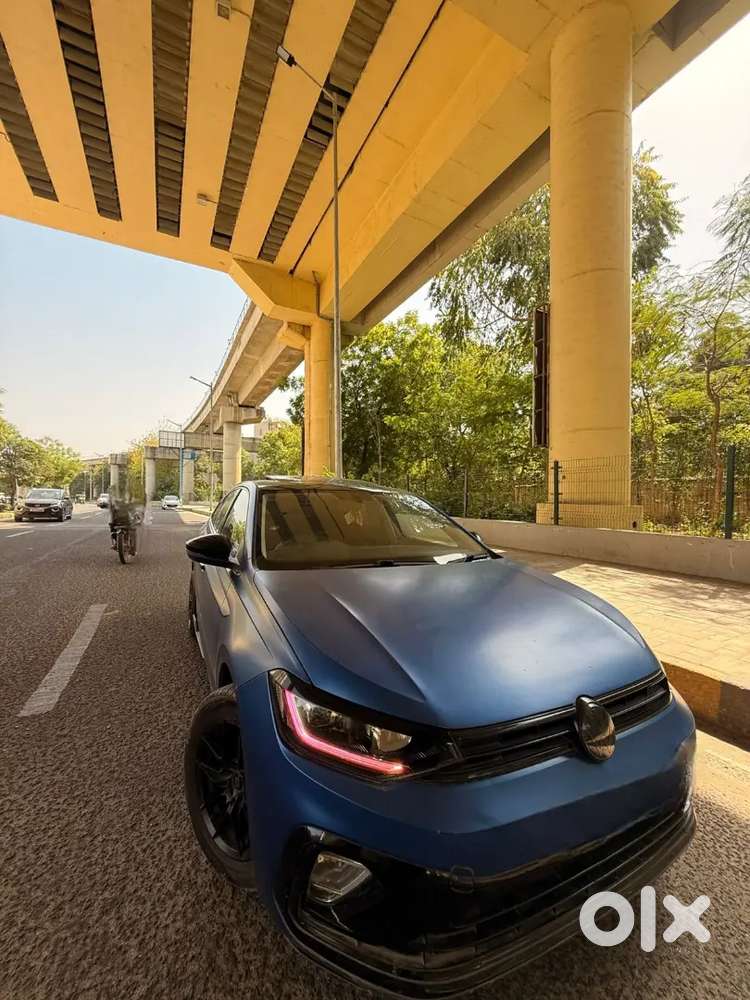 Virtus 1.0 Tsi Rising Blue Colour Wrapped In Matte Ppf