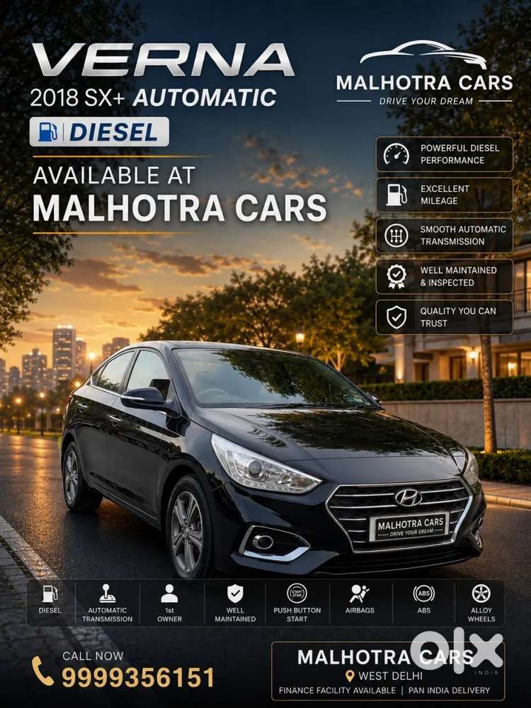 Hyundai Verna 1.6 Crdi Sx Plus At, 2018, Diesel