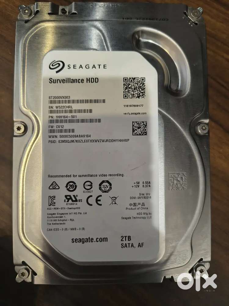 SEAGATE 2TB HARD DRIVE