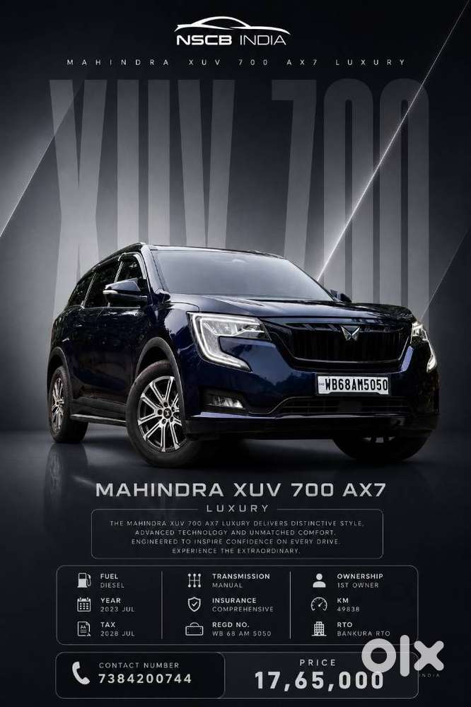 Mahindra Xuv700 2.2 Ax 7 Diesel Mt Luxury Pack Str, 2023, Diesel