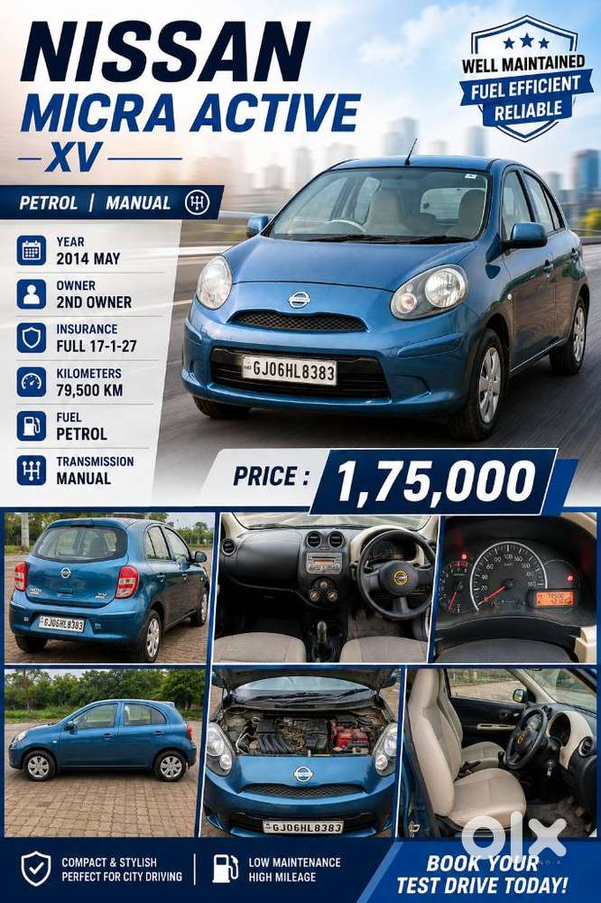 Nissan Micra Active Xv, 2014, Petrol