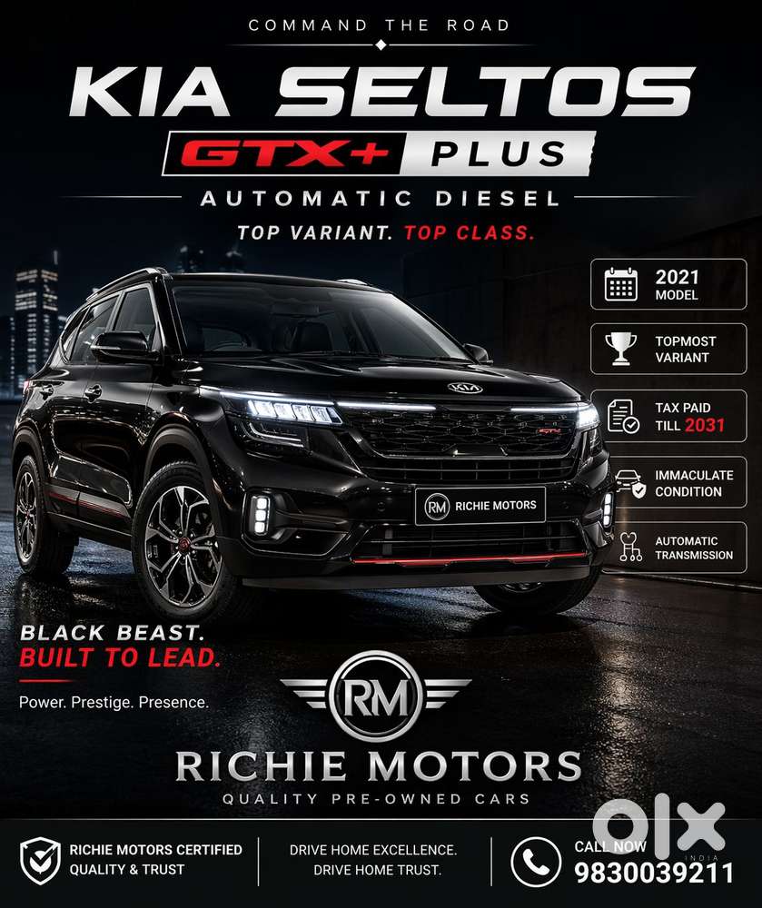 Kia Seltos Gtx Plus At D, 2021, Diesel