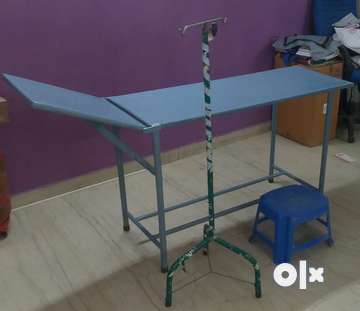 Patient examination table with IV Stand and climbing stool Other