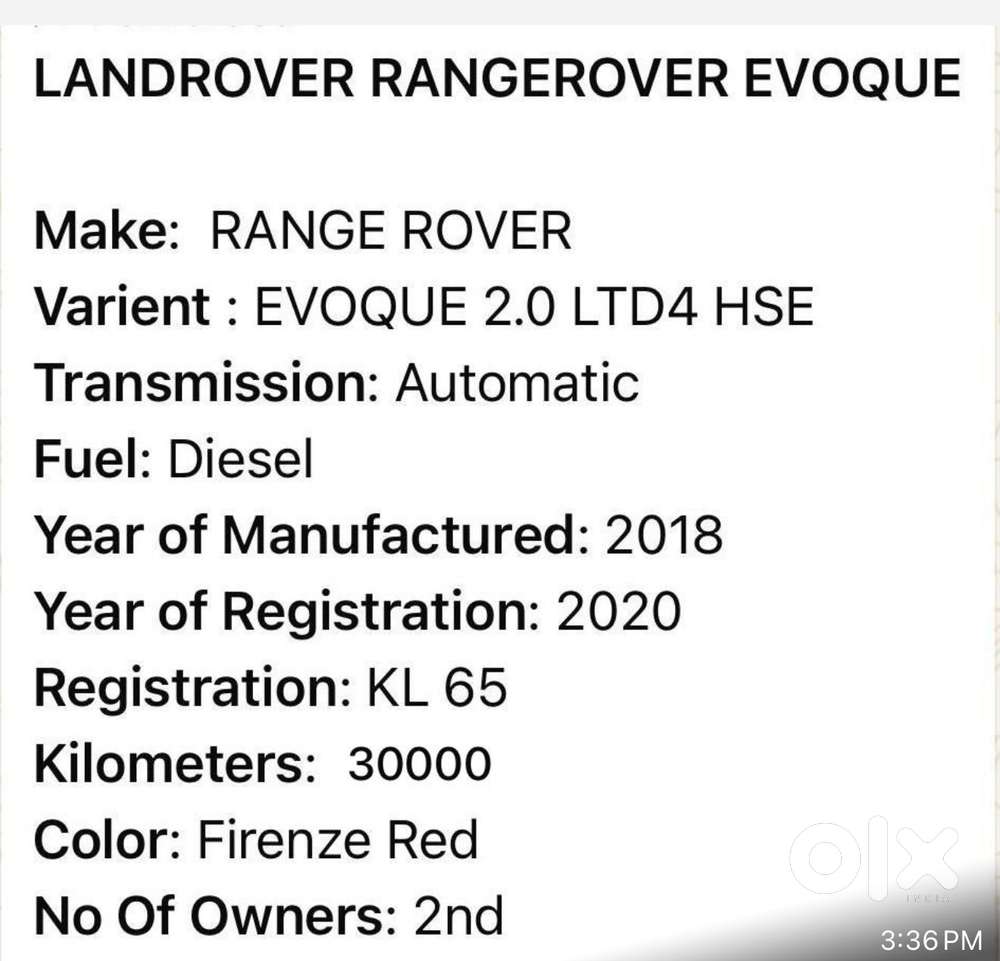 Land Rover Range Evoque 2.0 Td4 Hse, 2020, Diesel