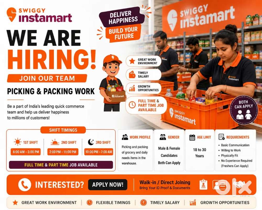 Picking Packing for Swiggy Instamart