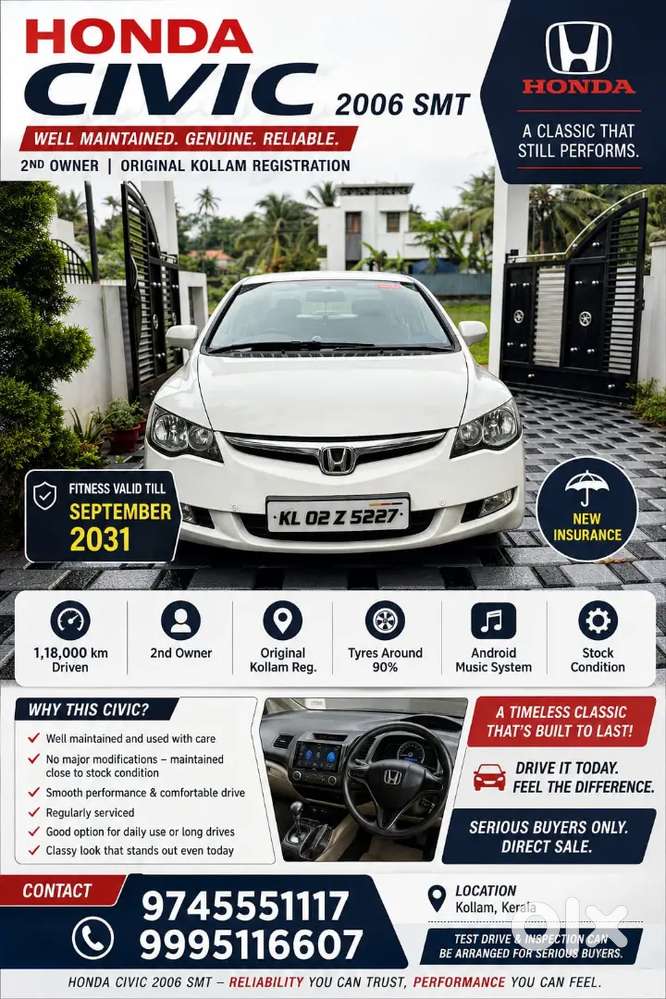 Honda Civic 2006 Smt &ndash; Well Maintained  Fitness Till 2031