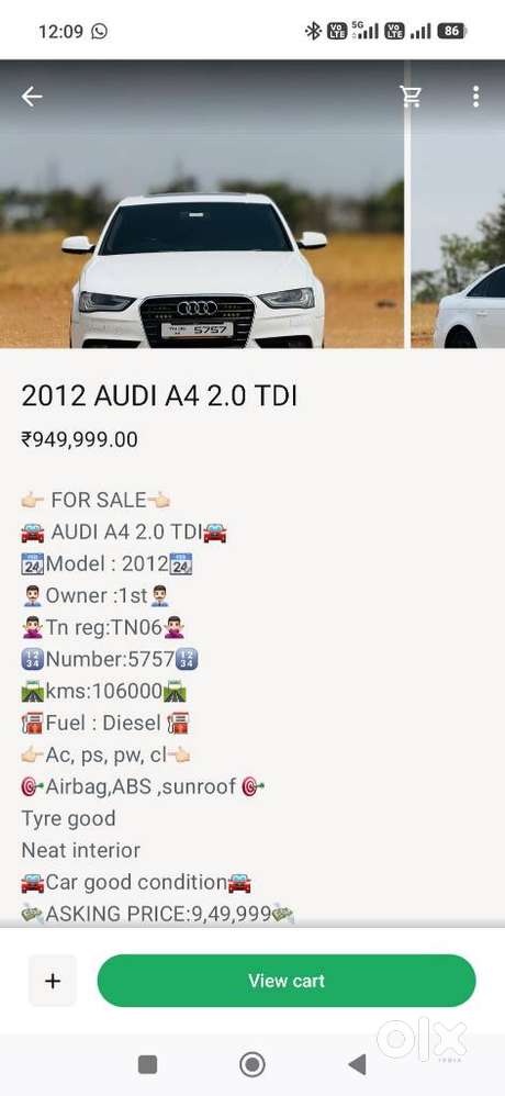 Audi A4 2.0 Tdi Celebration Edition, 2012, Diesel