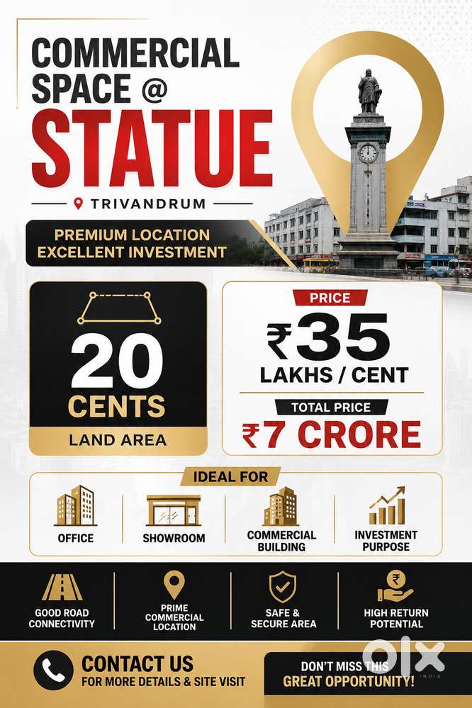 Commercial Space for Sale @ Statue, Trivandrum