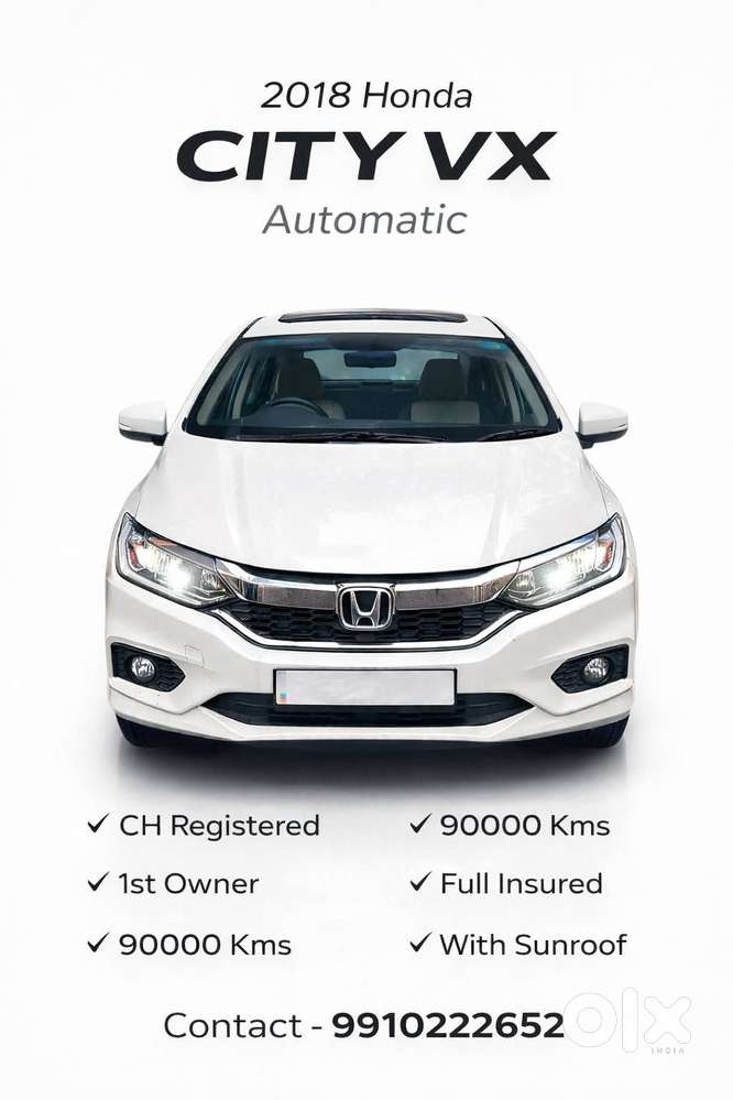 Honda City I-vtec Cvt Vx, 2018, Petrol
