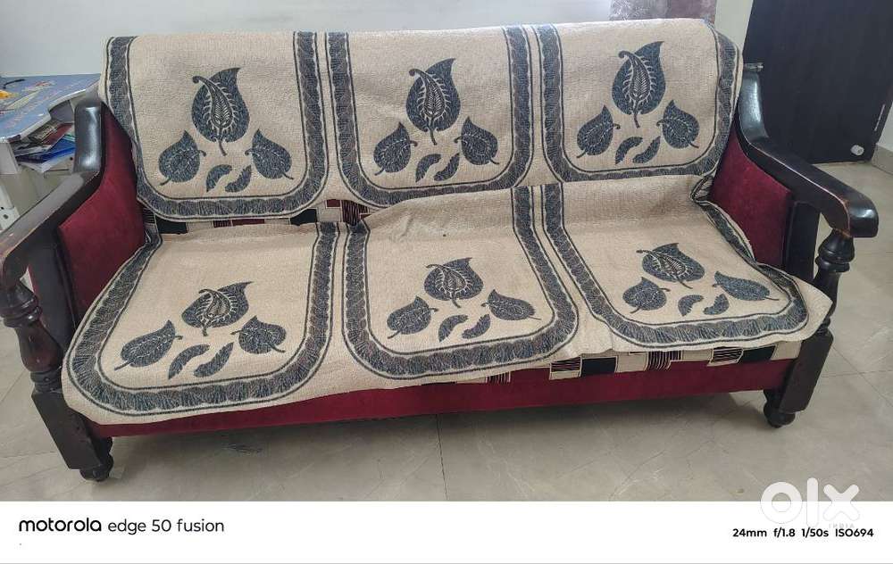 3 seater sofa teak wood