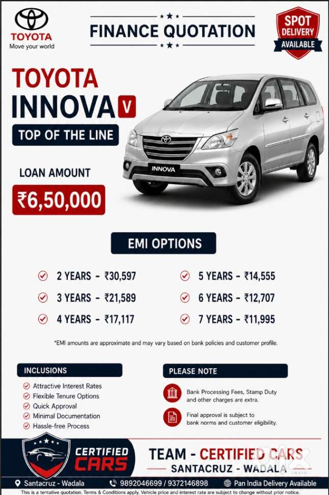 Toyota Innova 2.5 V 8 Str, 2014, Diesel