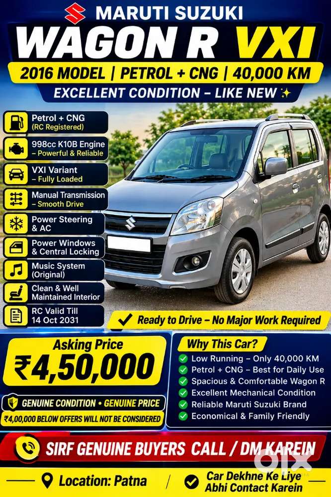 Maruti Suzuki Wagon R Vxi 2017