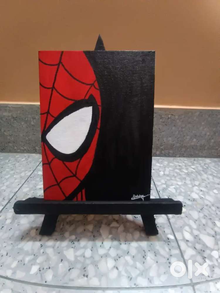 It is a homemade Spiderman painting