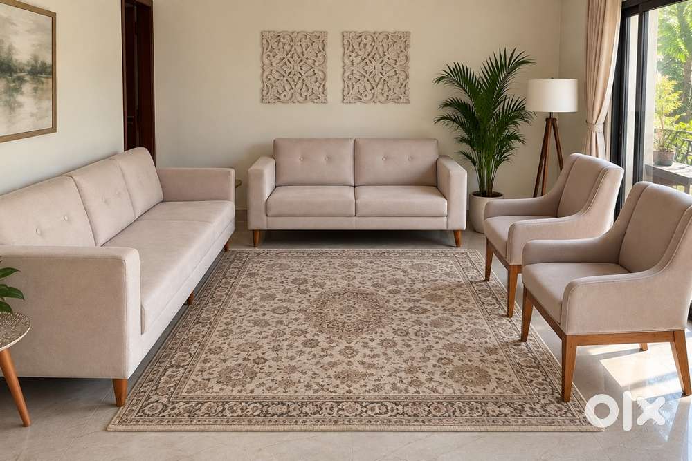 Premium 7-Seater Sofa Set | Excellent/Mint Condition | Beige | 3+2+1+1