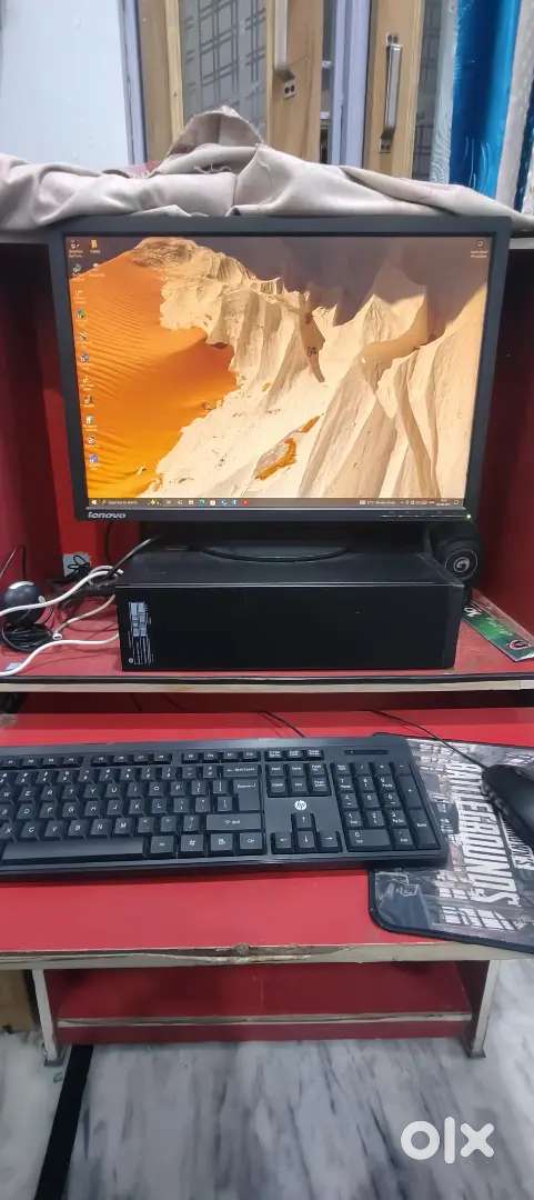 Hp PC  with monitor and keyboard and mouse
