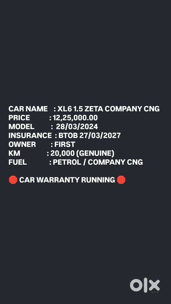 Maruti Suzuki Xl6 Zeta Mt Cng, 2024, Cng & Hybrids