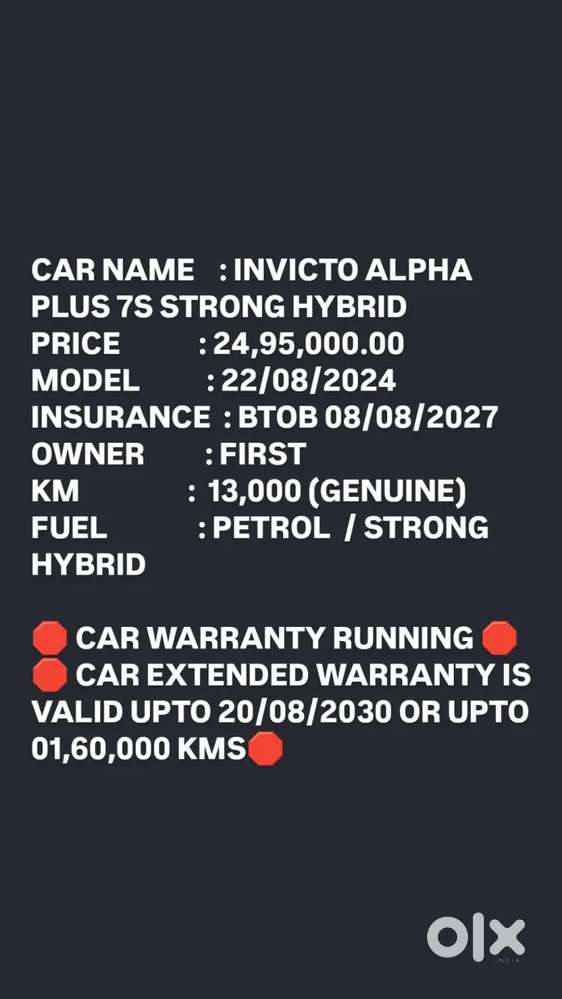 Maruti Suzuki Invicto Alpha Plus 7str, 2024, Petrol