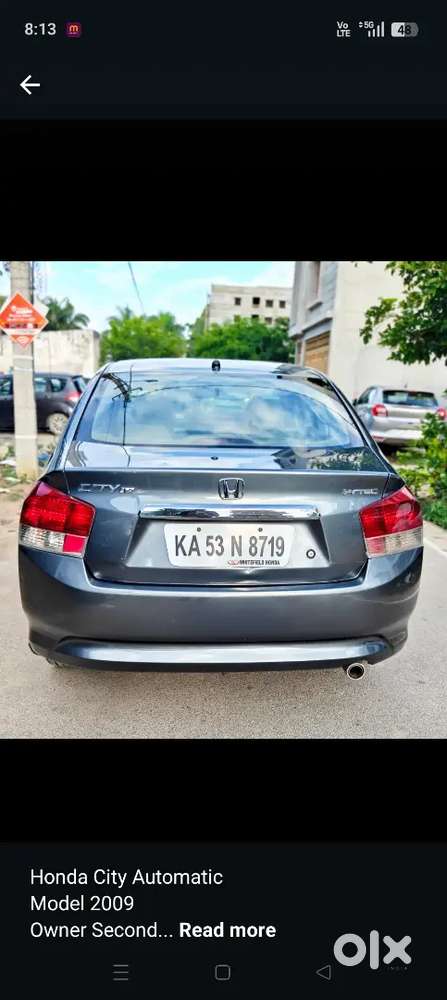 Honda City Automatic 
Model 2009
Owner 2
Insurance Running 
Fc Till 20