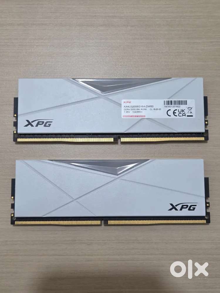 XPG DDR4 3200MHz RGB RAM
8GB &times; 4 Sticks = 32GB Total